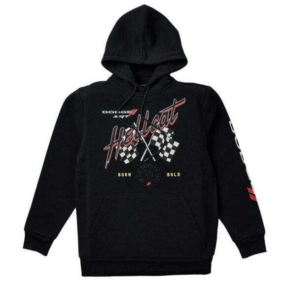 Dodge SRT Hellcat Muscle Car Hoodie Sweater Black Men's - Picture 1 of 3